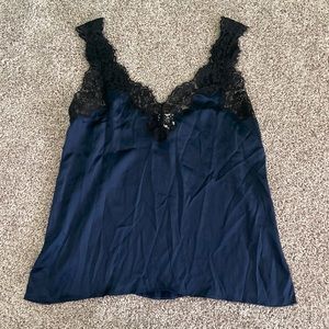 Cami NYC Silk, Lace Blouse